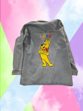 Haribo Embroider Goldbears love denim shirt/jacket haribo tags JC penny new with